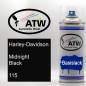 Preview: Harley-Davidson, Midnight Black, 115: 400ml Sprühdose, von ATW Autoteile West.